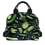 Fresh Green Fruit And Vegetables Print Insulated Lunch Bag