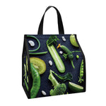 Fresh Green Fruit And Vegetables Print Insulated Lunch Tote