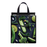 Fresh Green Fruit And Vegetables Print Insulated Lunch Tote