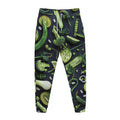 Fresh Green Fruit And Vegetables Print Jogger Pants