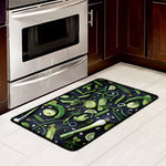 Fresh Green Fruit And Vegetables Print Kitchen Mat