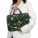 Fresh Green Fruit And Vegetables Print Laptop Sleeve With Handle