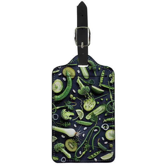 Fresh Green Fruit And Vegetables Print Luggage Tag