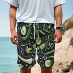 Fresh Green Fruit And Vegetables Print Men's Cargo Shorts