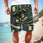 Fresh Green Fruit And Vegetables Print Men's Cargo Shorts