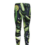 Fresh Green Fruit And Vegetables Print Men's leggings