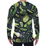 Fresh Green Fruit And Vegetables Print Men's Long Sleeve T-Shirt