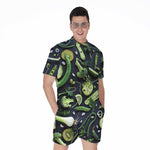 Fresh Green Fruit And Vegetables Print Men's Rompers