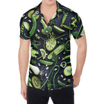 Fresh Green Fruit And Vegetables Print Men's Shirt