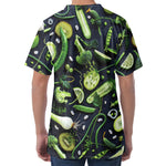 Fresh Green Fruit And Vegetables Print Men's Velvet T-Shirt
