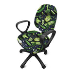 Fresh Green Fruit And Vegetables Print Office Chair Cover
