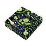 Fresh Green Fruit And Vegetables Print Outdoor Seat Cushion Cover