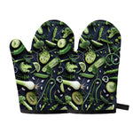 Fresh Green Fruit And Vegetables Print Oven Mitts