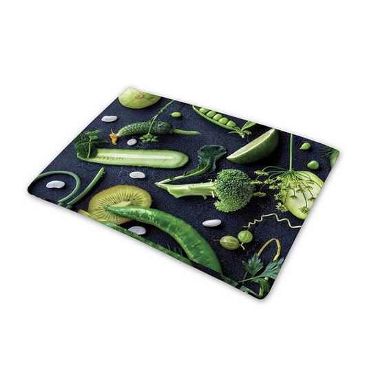 Fresh Green Fruit And Vegetables Print Pet Cooling Mat Cover