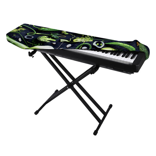 Fresh Green Fruit And Vegetables Print Piano Keyboard Cover