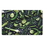 Fresh Green Fruit And Vegetables Print Polyester Doormat
