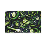 Fresh Green Fruit And Vegetables Print Polyester Flag