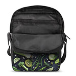 Fresh Green Fruit And Vegetables Print Rectangular Crossbody Bag