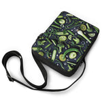 Fresh Green Fruit And Vegetables Print Rectangular Crossbody Bag