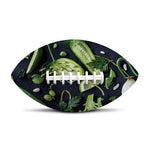 Fresh Green Fruit And Vegetables Print Rugby Ball