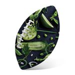 Fresh Green Fruit And Vegetables Print Rugby Ball