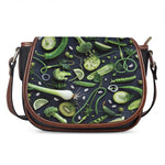 Fresh Green Fruit And Vegetables Print Saddle Bag