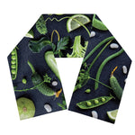 Fresh Green Fruit And Vegetables Print Scarf