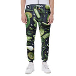 Fresh Green Fruit And Vegetables Print Scuba Joggers