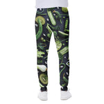 Fresh Green Fruit And Vegetables Print Scuba Joggers