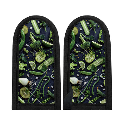 Fresh Green Fruit And Vegetables Print Skillet Handle Cover