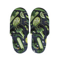 Fresh Green Fruit And Vegetables Print Slippers