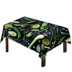 Fresh Green Fruit And Vegetables Print Tablecloth