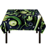 Fresh Green Fruit And Vegetables Print Tablecloth