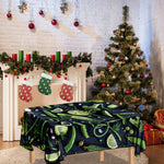 Fresh Green Fruit And Vegetables Print Tablecloth