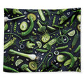 Fresh Green Fruit And Vegetables Print Tapestry