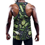 Fresh Green Fruit And Vegetables Print Training Tank Top
