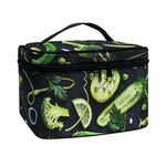 Fresh Green Fruit And Vegetables Print Travel Makeup Bag