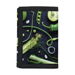 Fresh Green Fruit And Vegetables Print Trifold Wallet