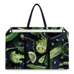 Fresh Green Fruit And Vegetables Print Utility Tote Bag