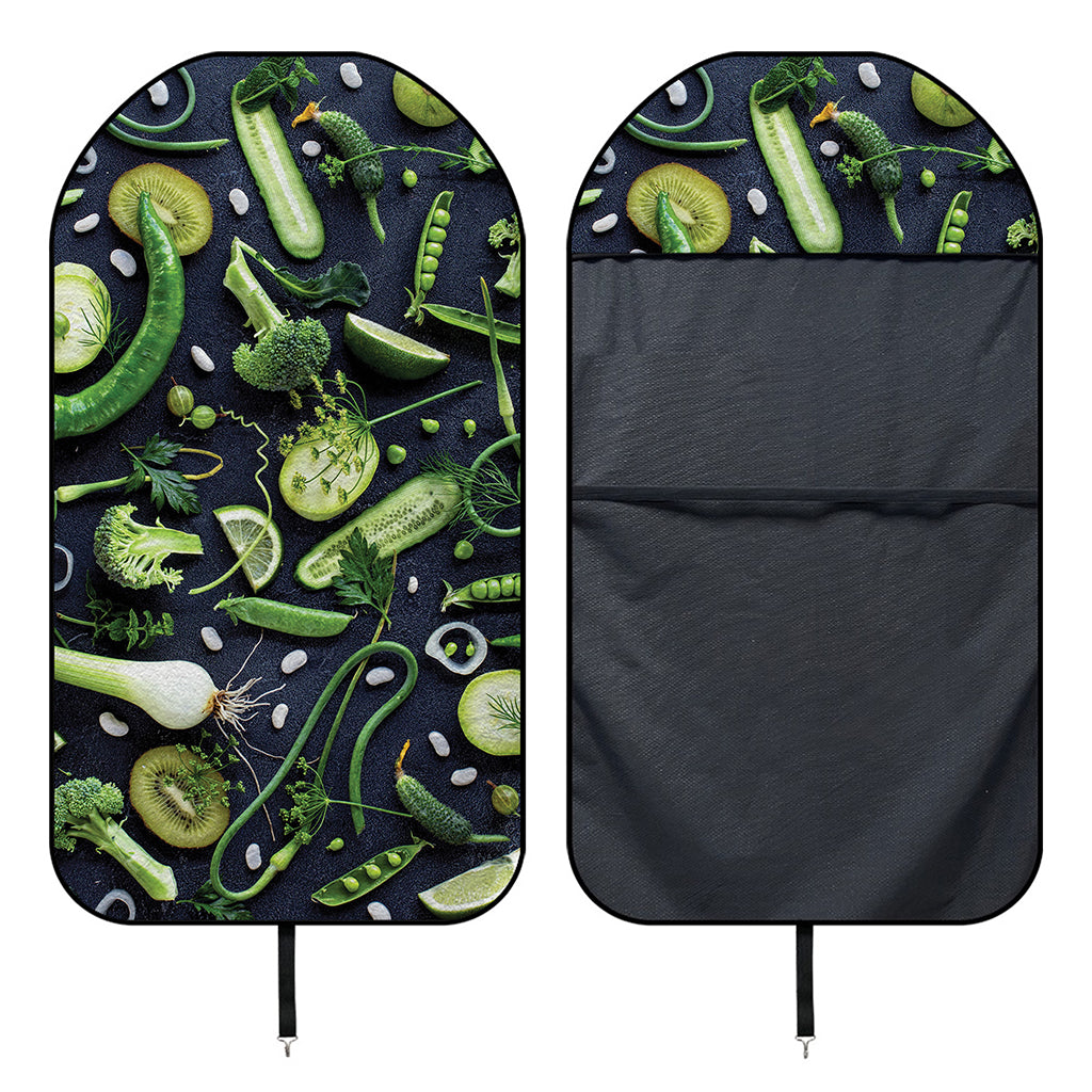 Fresh Green Fruit And Vegetables Print Waterproof Car Seat Cover