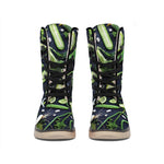 Fresh Green Fruit And Vegetables Print Winter Boots