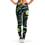 Fresh Green Fruit And Vegetables Print Women's Leggings