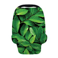 Fresh Green Leaf Print Baby Seat Cover