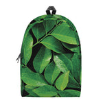 Fresh Green Leaf Print Backpack