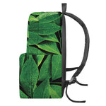 Fresh Green Leaf Print Backpack