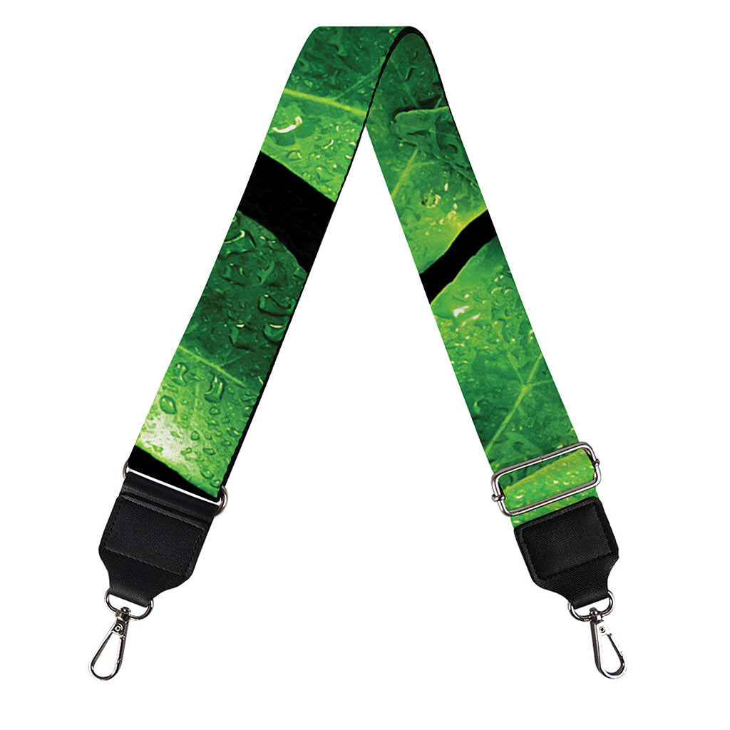 Fresh Green Leaf Print Bag Strap