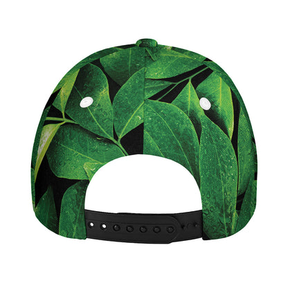 Fresh Green Leaf Print Baseball Cap