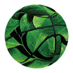 Fresh Green Leaf Print Basketball