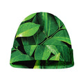 Fresh Green Leaf Print Beanie
