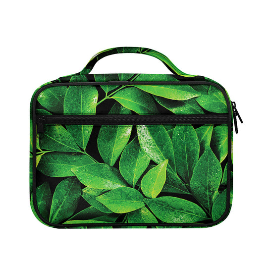 Fresh Green Leaf Print Briefcase Bible Bag
